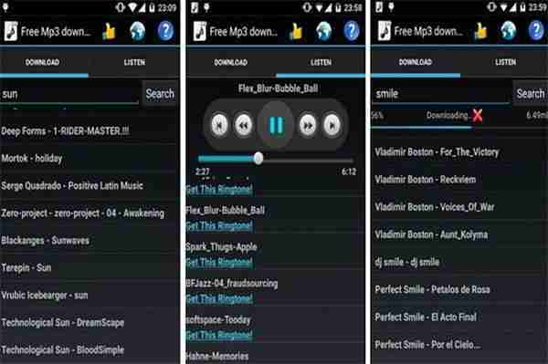 Aplicación para descargar música gratis para Android
