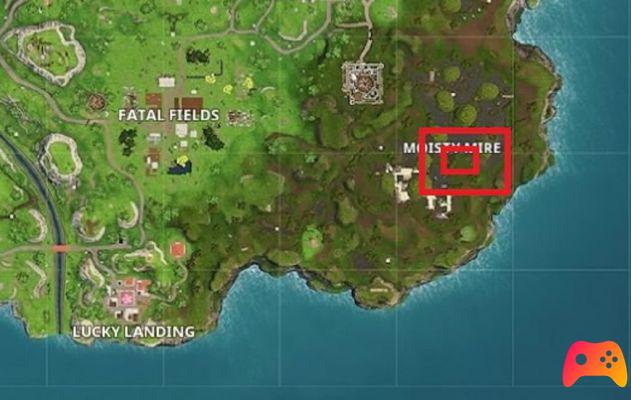 Trouvez l'emplacement entre le banc, le camion de crème glacée et l'hélicoptère à Fortnite