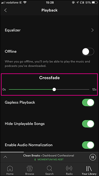 Spotify Crossfade entre les chansons comme un DJ