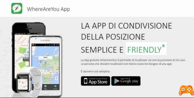 where are you android app - locate the position of whoever you want via text message