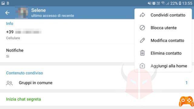 Comment masquer le numéro sur Telegram