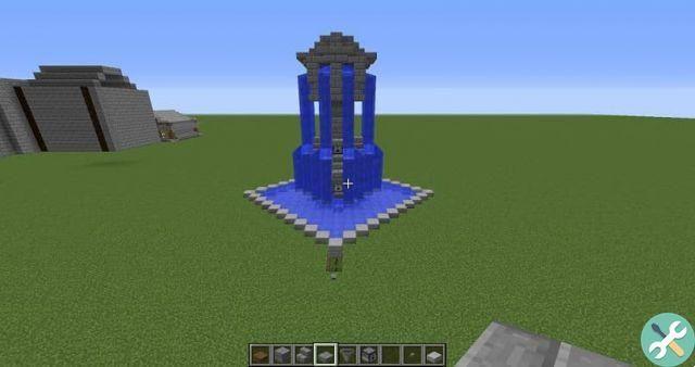 How to make an automatic and decorative water fountain in Minecraft?