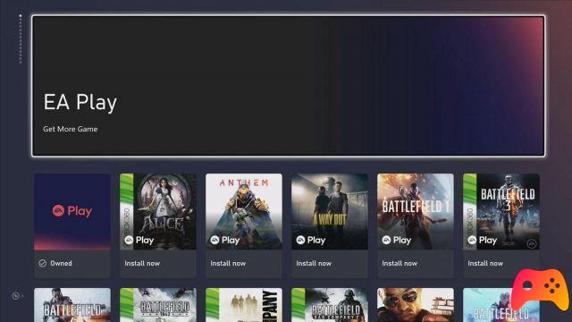 Xbox Game Pass: titres EA Play accessibles