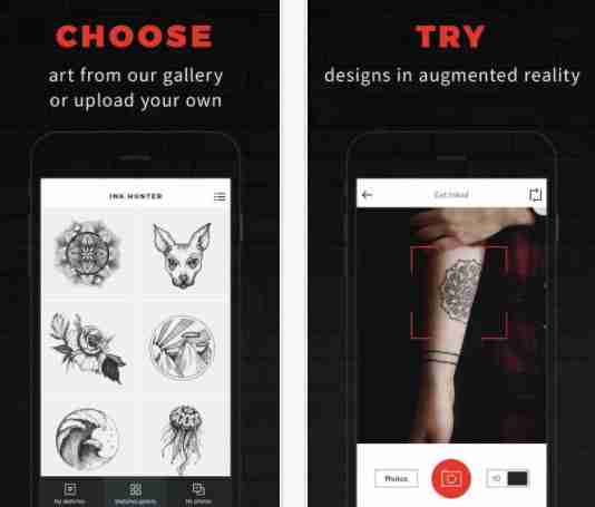 Applications de tatouage - idéales pour Android et iOS