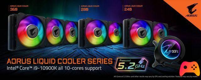 A série LIQUID COOLER AORUS suporta i9 10900K