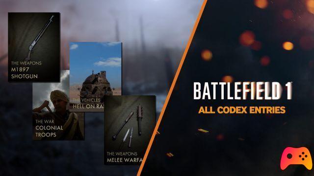 Como obter todas as entradas do Codex no Battlefield 1