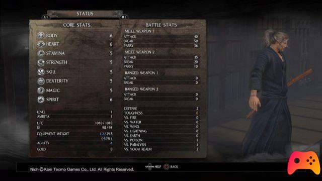 Guide to Nioh's skills and stats