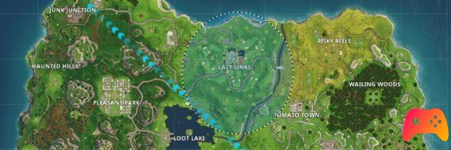 Como completar o desafio Acerte uma bola de golfe do tee ao green em Fortnite