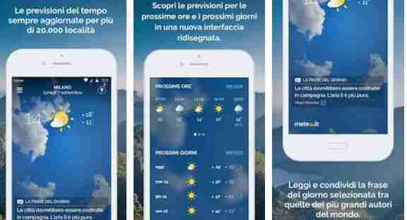 Free weather to download for Android and iOS