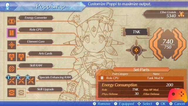 Como melhorar os componentes do Poppi em Xenoblade Chronicles 2