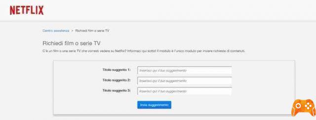 Netflix como solicitar séries de TV ou filmes para inclusão no catálogo
