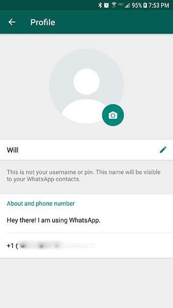 How to hide phone number on WhatsApp