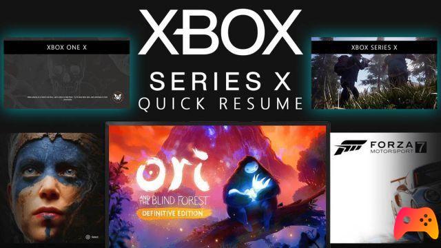 Xbox série X | S : résumé rapide et tableau de bord