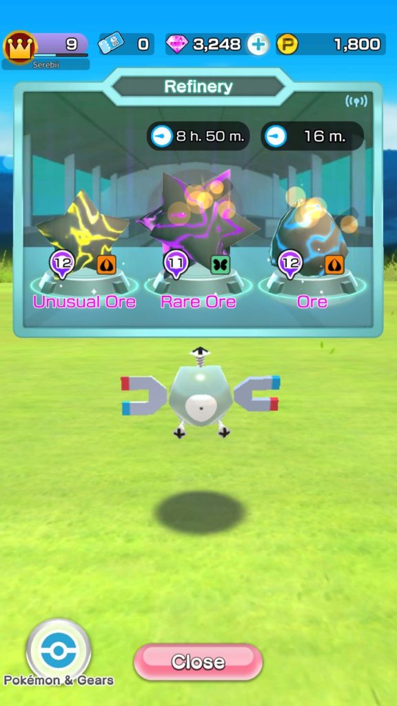 Pokémon Rumble Rush - Travailler avec des minéraux