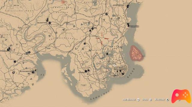 Vamos ver em detalhes o mapa de Red Dead Redemption 2