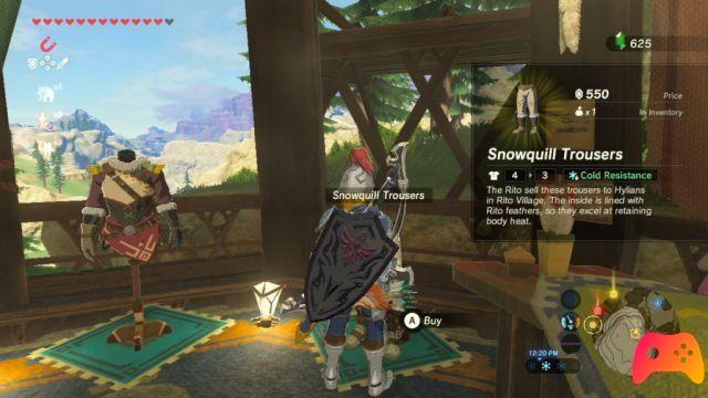 Sobrevive al frío en The Legend of Zelda: Breath of the Wild