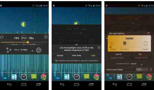App to manage screen brightness on Android
