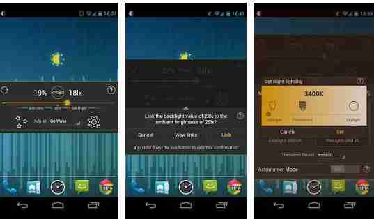 Application pour gérer la luminosité de l'écran sur Android