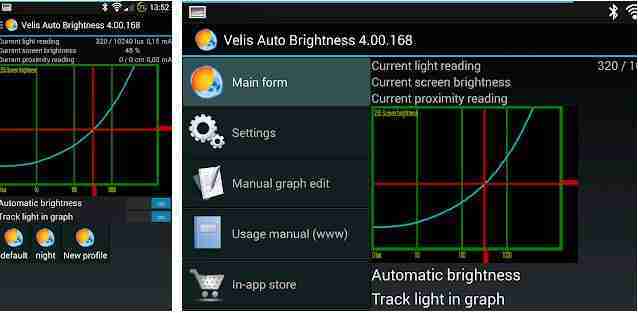 App to manage screen brightness on Android