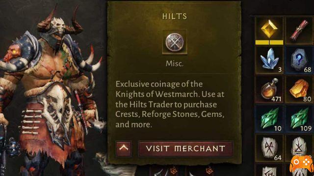 Diablo Immortal Hilts: posición de comerciante, guía de cultivo