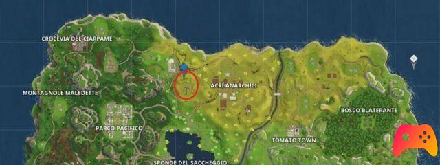 Onde encontrar o lugar com Pozza, Mill e Umbrella em Fortnite