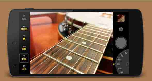 Manual camera settings app on Android