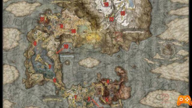 Anneau elden : localisation de tous les fragments de carte