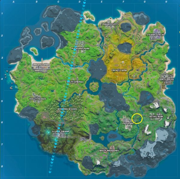 Fortnite: Chapter 2 - Where to find the letter F