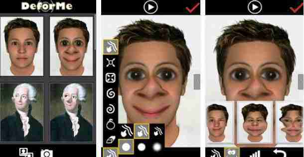 App to change the facial expression in a photo