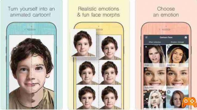 App to change the facial expression in a photo