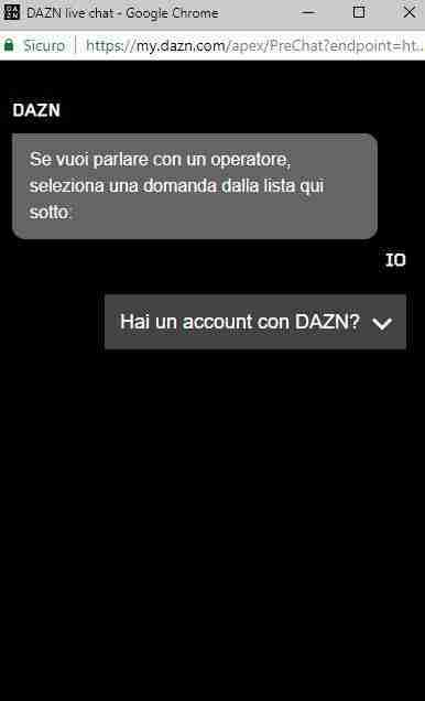 Como entrar em contato com o DAZN