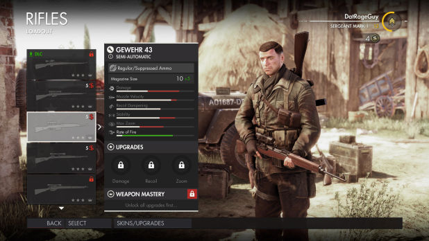 Guide du fusil Sniper Elite 4 Sniper