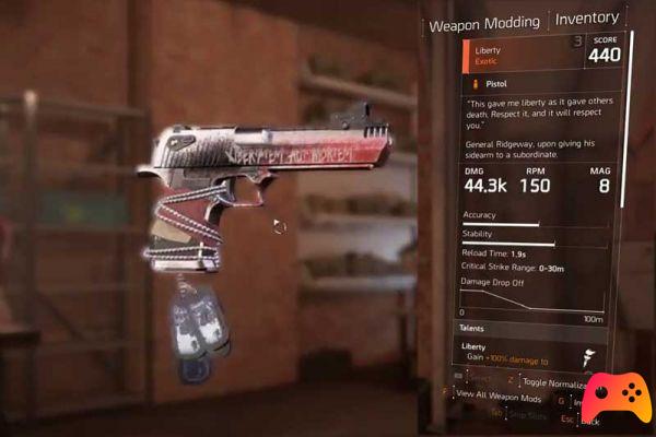 The Division 2 - Comment obtenir le pistolet Liberty