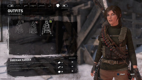 Rise of the Tomb Raider - Comment obtenir tous les ensembles