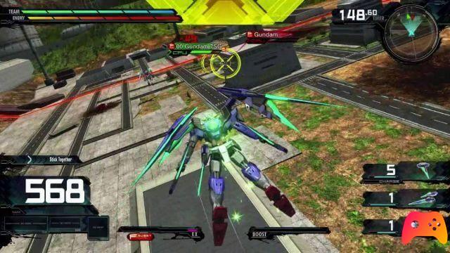 Traje móvil Gundam Extreme VS. Maxi Boost activado