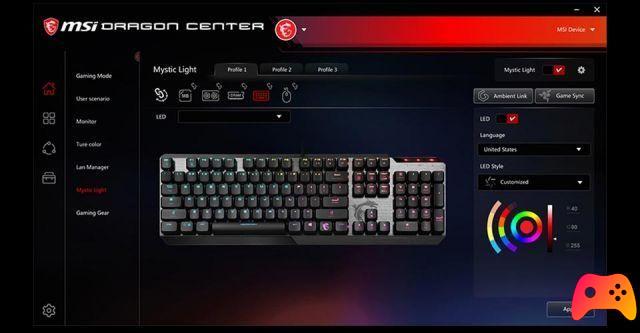 MSI - Vigor GK50 Low-Profile Mechanical Keyboard