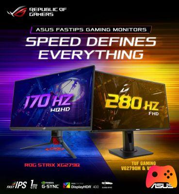 ASUS anuncia los monitores para juegos más rápidos del mundo