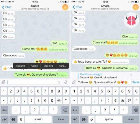 How to edit messages sent on Telegram