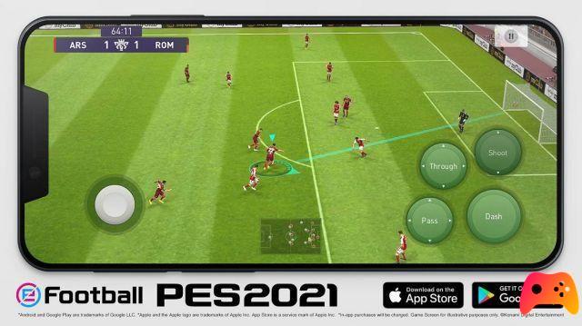 eFootball PES 2021 maintenant en version mobile