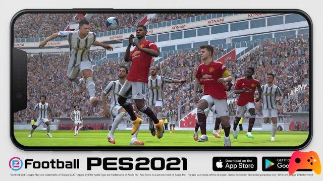 eFootball PES 2021 maintenant en version mobile