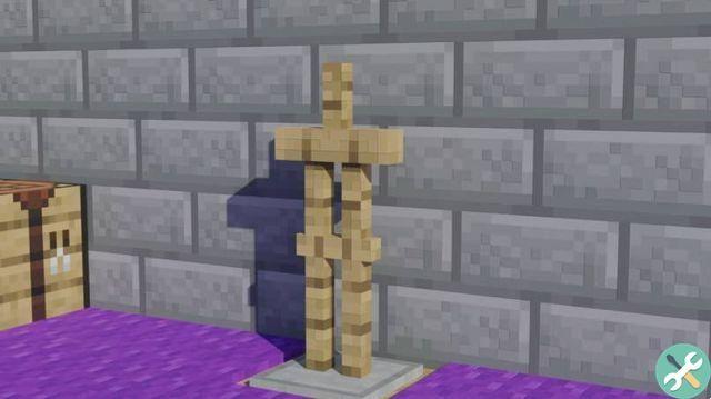 Cómo hacer un soporte de armadura con brazos en Minecraft - Creación de soportes de armadura