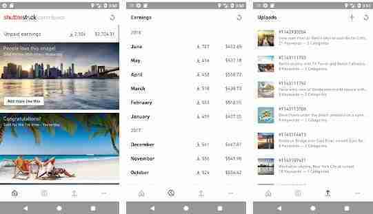 Application pour vendre des photos depuis des smartphones Android et iOS