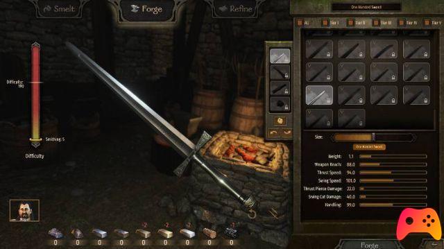 Mount & Blade II: Bannerlord - Como fabricar armas