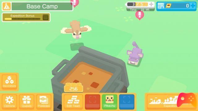 Recipe guide in Pokémon Quest