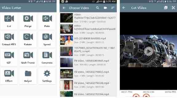 Aplicación Video Cutter para cortar videos en Android