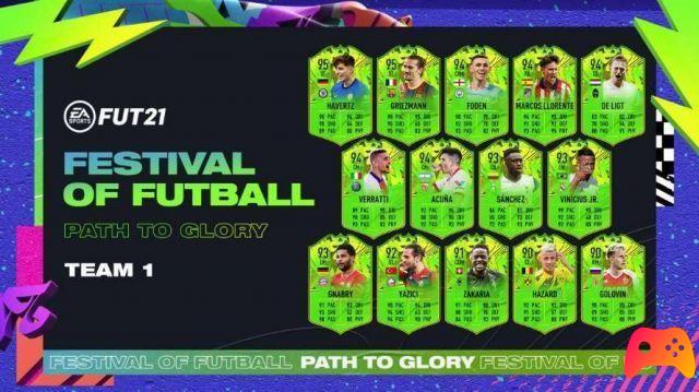 FIFA 21, the first team of the Festival of Futbal event