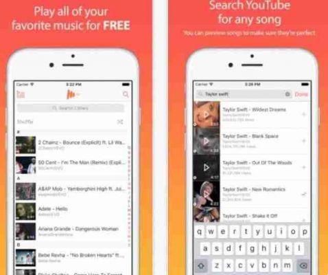 App to download free music on smartphone or tablet