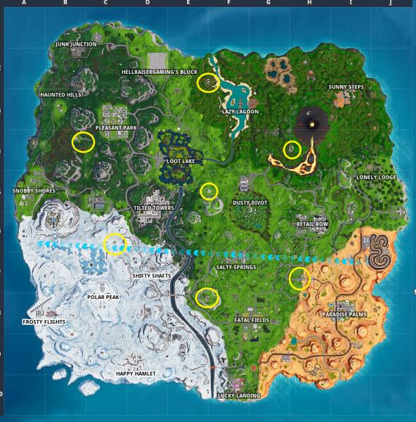 Fortnite: emplacement du camp de pirates